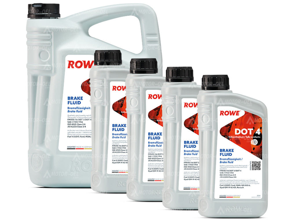 ROWE HIGHTEC BRAKE FLUID DOT 4, 9 Liter (5L+4L), 25101