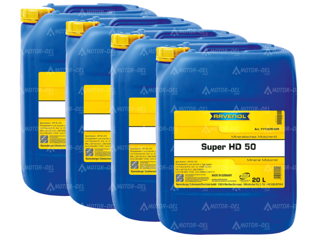RAVENOL Super HD 50 80 (4x20) Ltr. RAVENOL Super HD 50 80 (4x20) Ltr.