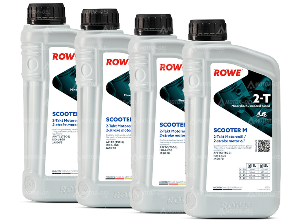 ROWE HIGHTEC 2-T SCOOTER M, 4 Liter (4x1L), 20031 ROWE HIGHTEC 2-T SCOOTER M, 4 Liter (4x1L), 20031