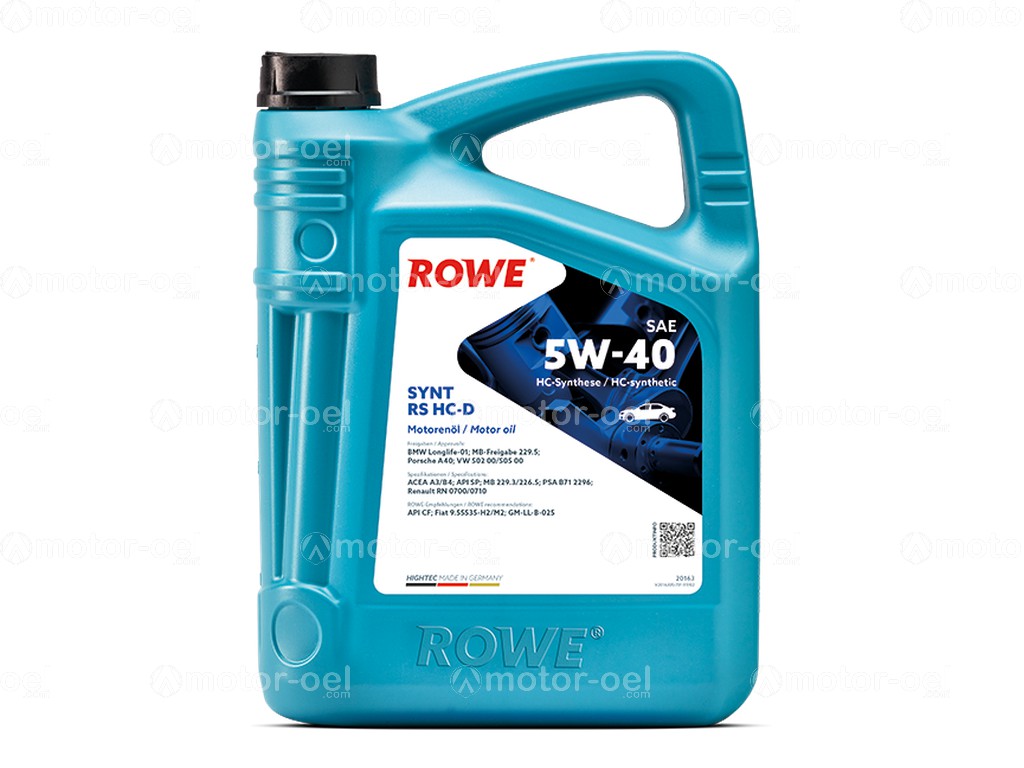 ROWE HIGHTEC SYNT RS HC-D SAE 5W-40, 5 Liter, 20163