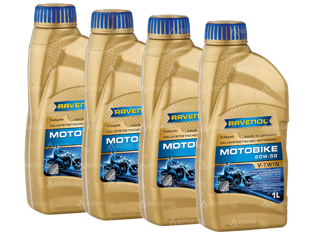 RAVENOL Motobike V-Twin SAE 20W-50 Fullsynth 4 (4x1) Ltr.