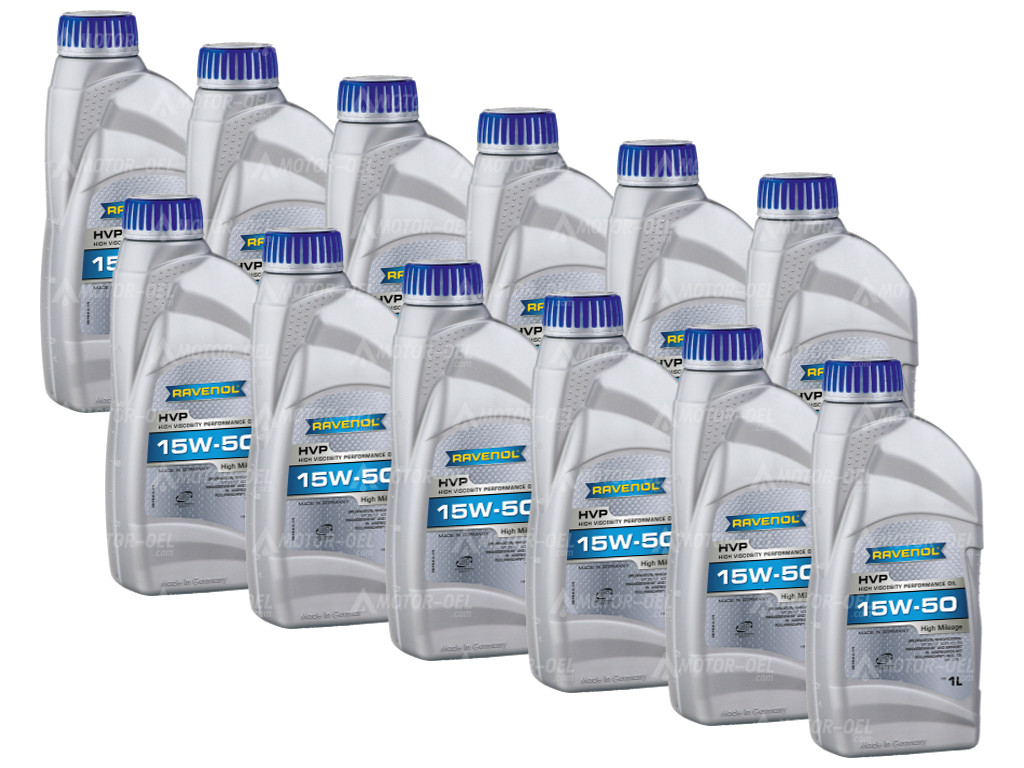 RAVENOL HVP High Viscosity Performance Oil SAE 15W-50 12 (12x1) Ltr. RAVENOL HVP High Viscosity Performance Oil SAE 15W-50 12 (12x1) Ltr.