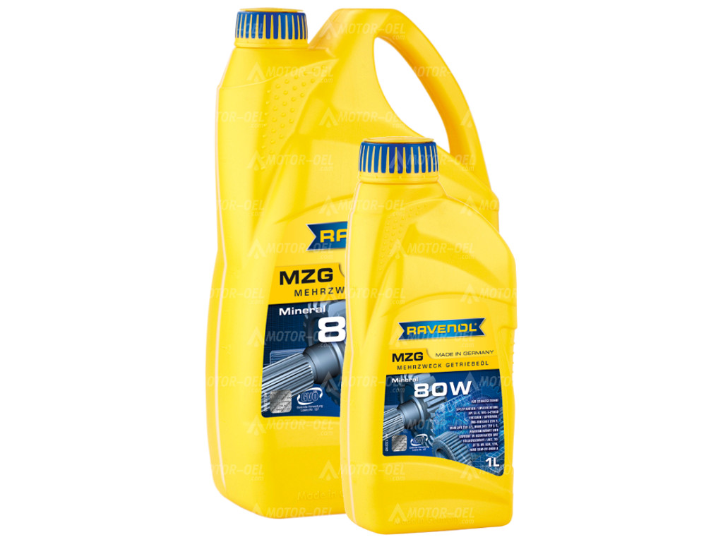 RAVENOL Mehrzweck-Getriebeöl MZG SAE 80 GL-4, 5 Liter (4L+1L), 1223101 RAVENOL Mehrzweck-Getriebeöl MZG SAE 80 GL-4, 5 Liter (4L+1L), 1223101