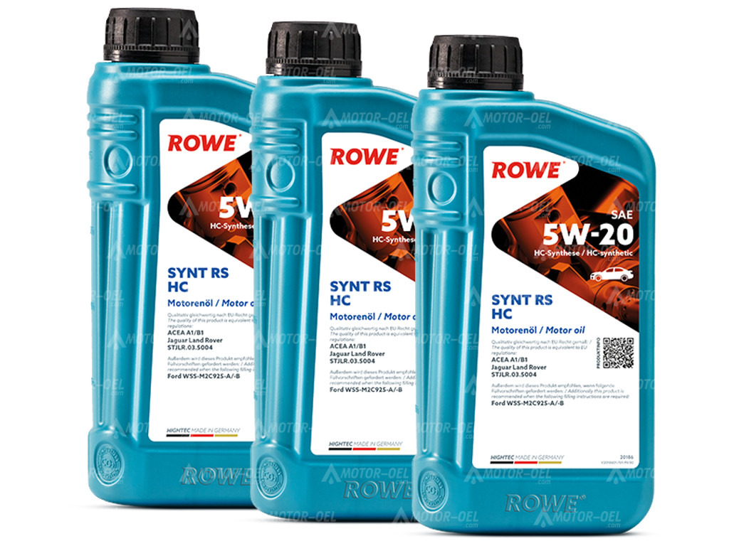 ROWE HIGHTEC SYNT RS HC SAE 5W-20, 3 Liter (3x1L), 20186