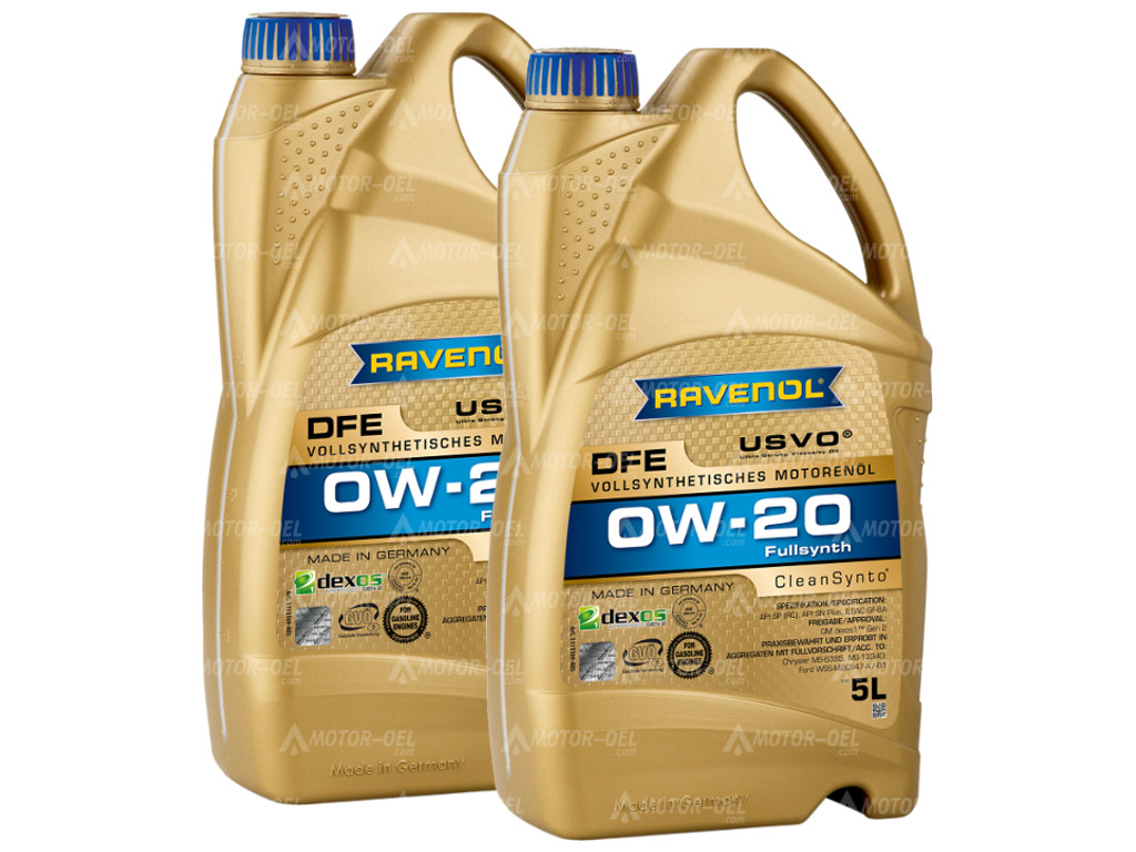 RAVENOL DFE SAE 0W-20   +USVO-Technologie 10 (2x5) Ltr.  RAVENOL DFE SAE 0W-20   +USVO-Technologie 10 (2x5) Ltr.