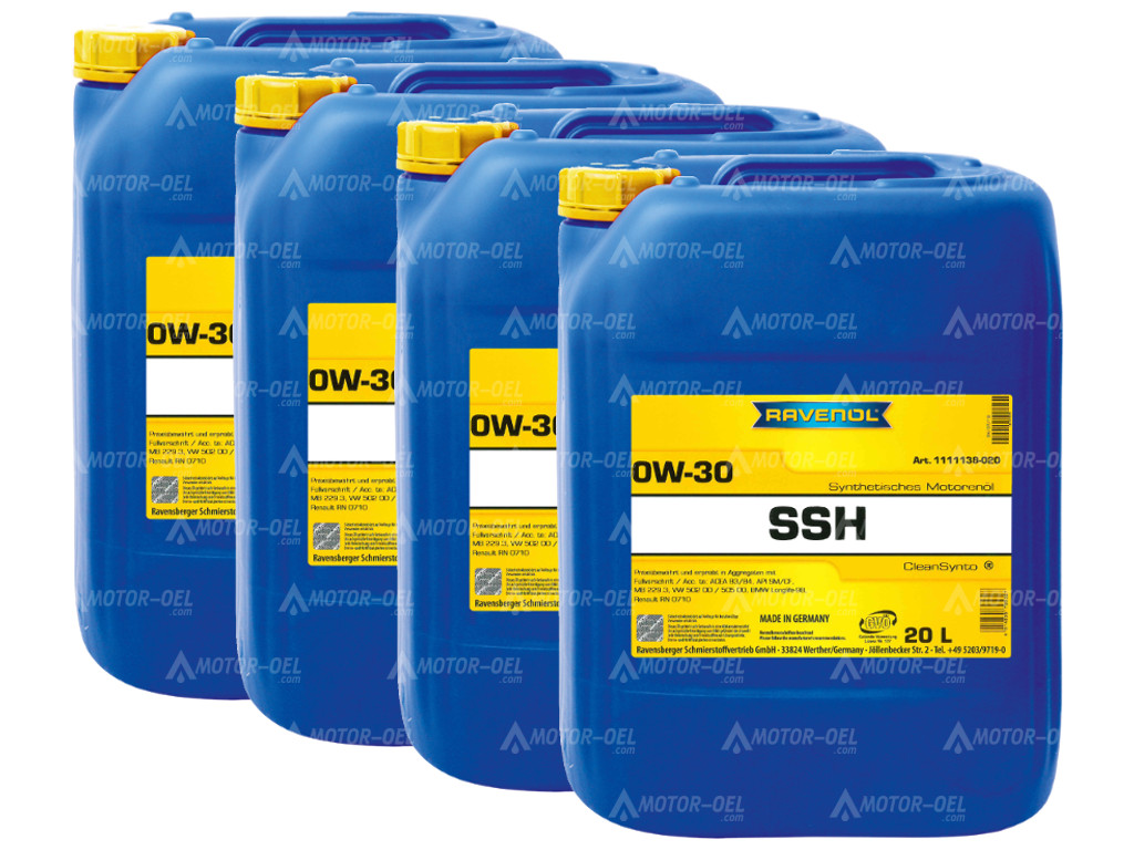 RAVENOL Super Synthetic Hydrocrack SSH SAE 0W-30  80 Ltr. (4x20)