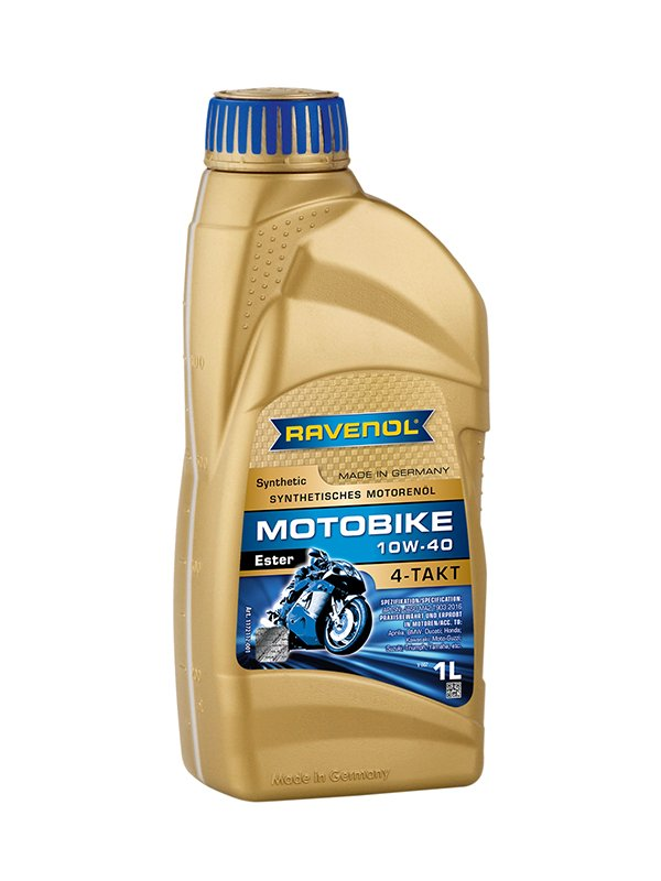 RAVENOL Motobike 4-T Ester SAE 10W-40, 2 Liter (2x1L), 1172112 RAVENOL Motobike 4-T Ester SAE 10W-40, 7 Liter (4L+3L), 1172112