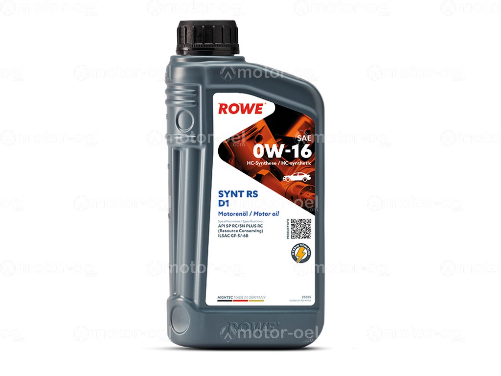 ROWE HIGHTEC SYNT RS D1 SAE 0W-16, 1 Liter, 20005