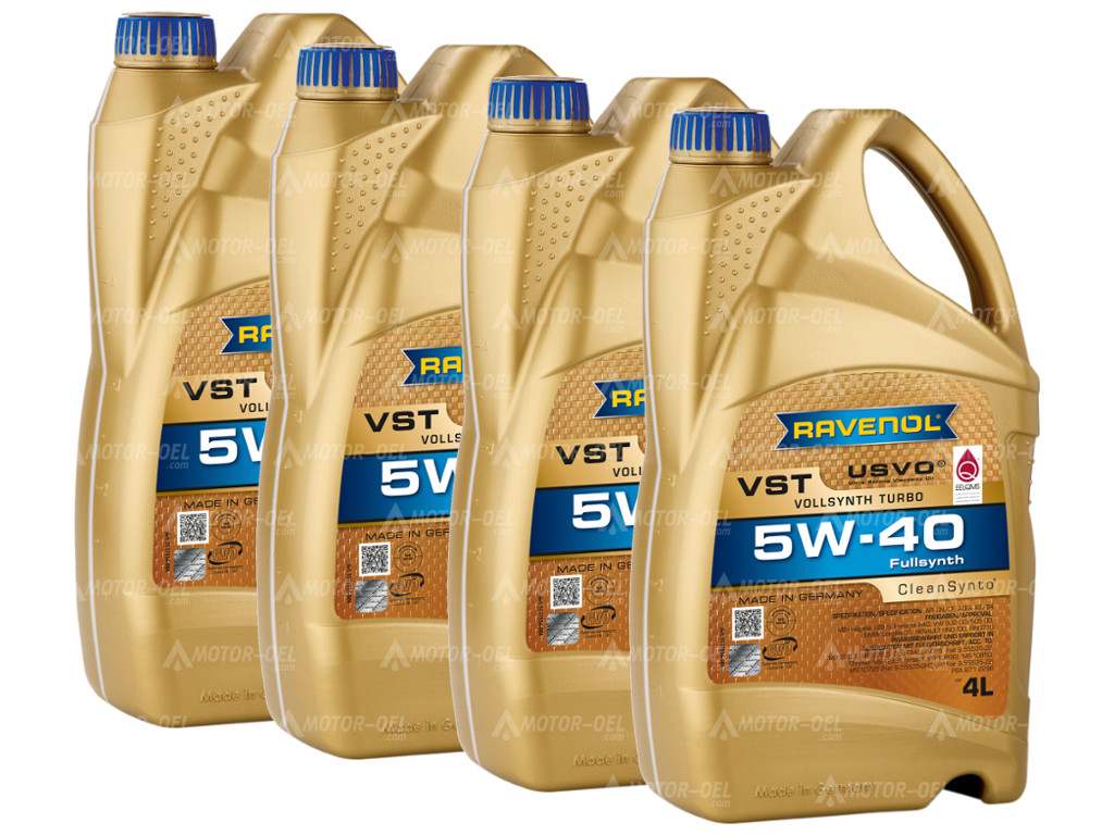 RAVENOL VollSynth Turbo VST SAE 5W-40, 16 Liter (4x4L), 1111136