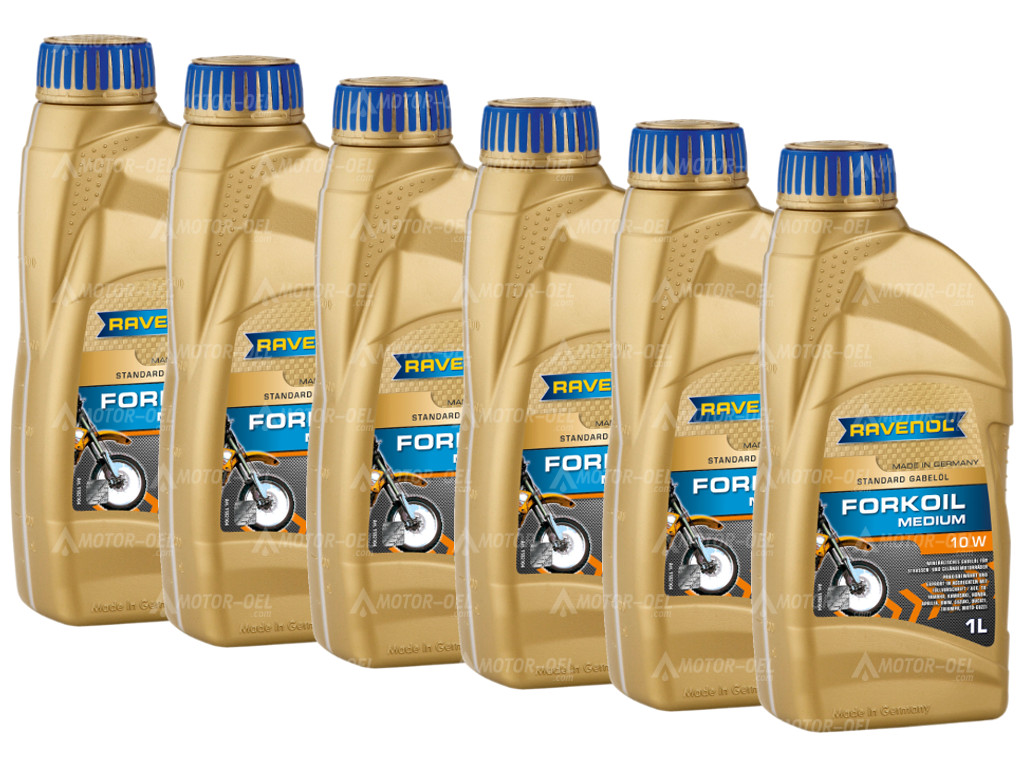 RAVENOL  FORKOIL Medium 10W 6 (6x1) Ltr. RAVENOL  FORKOIL Medium 10W 6 (6x1) Ltr.