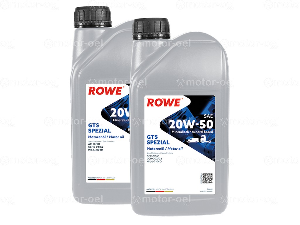 ROWE HIGHTEC GTS SPEZIAL SAE 20W-50, 2 Liter (2x1L), 20042