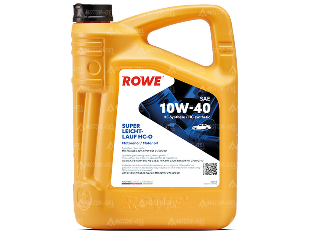 ROWE HIGHTEC SUPER LEICHTLAUF HC-O SAE 10W-40, 5 Liter, 20058