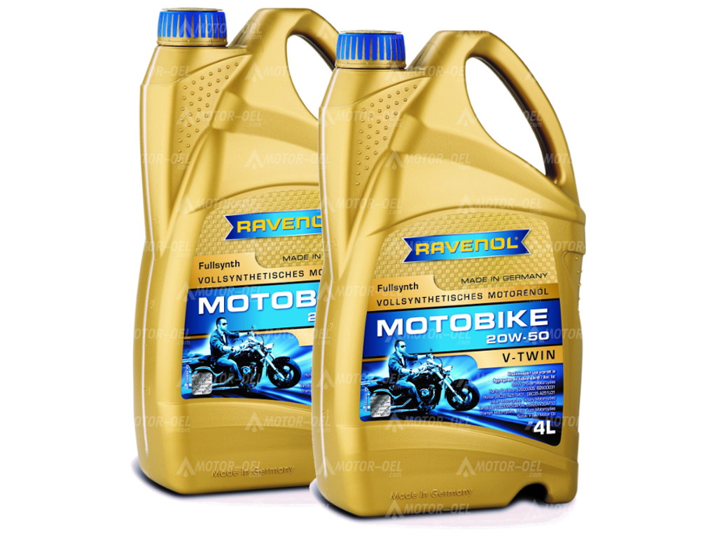 RAVENOL Motobike V-Twin SAE 20W-50 Fullsynth 8 (2x4) Ltr.
