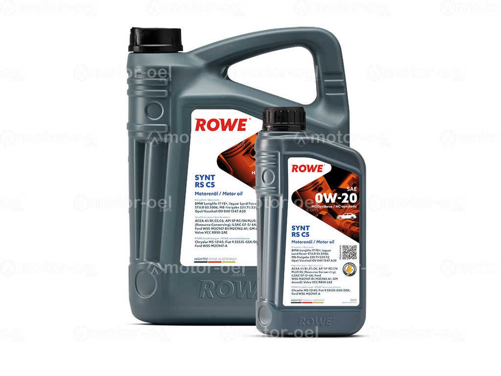 ROWE HIGHTEC SYNT RS C5 SAE 0W-20, 6 Liter (5L+1L), 20379