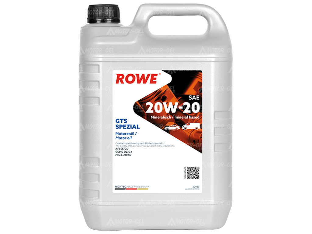 ROWE HIGHTEC GTS SPEZIAL SAE 20W-20, 5 Liter, 20023