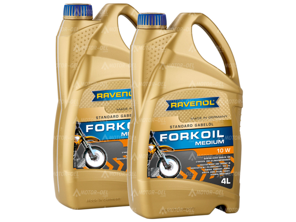 RAVENOL  FORKOIL Medium 10W 8 (2x4) Ltr. RAVENOL  FORKOIL Medium 10W 8 (2x4) Ltr.