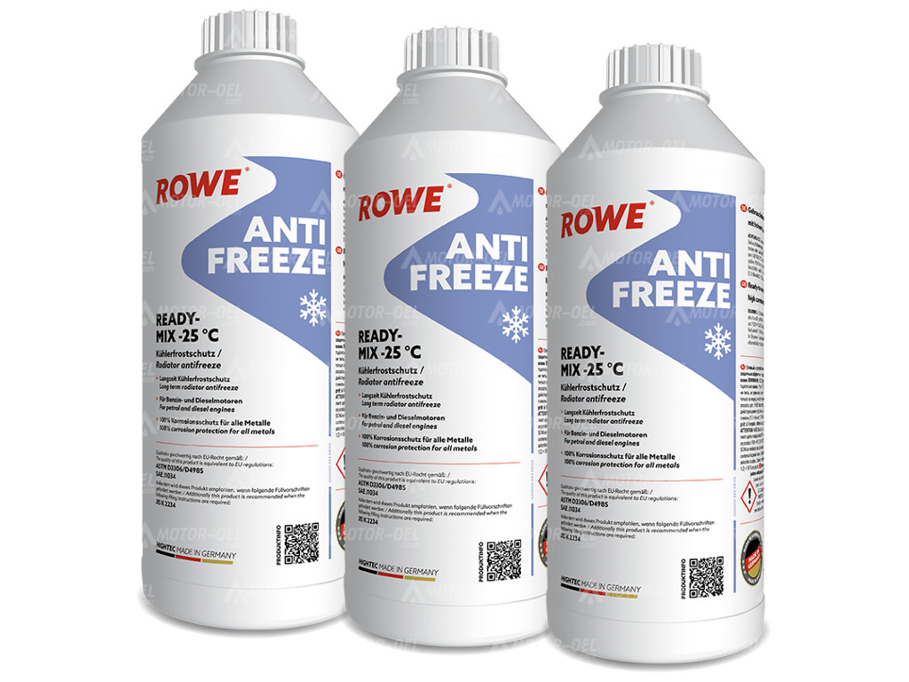 ROWE HIGHTEC ANTIFREEZE READY-MIX -25 °C, 4,5 Liter (3x1,5L), 21041