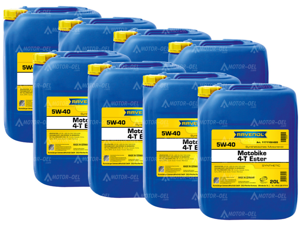 RAVENOL Motobike 4-T Ester SAE 5W-40 160 (8x20) Ltr.