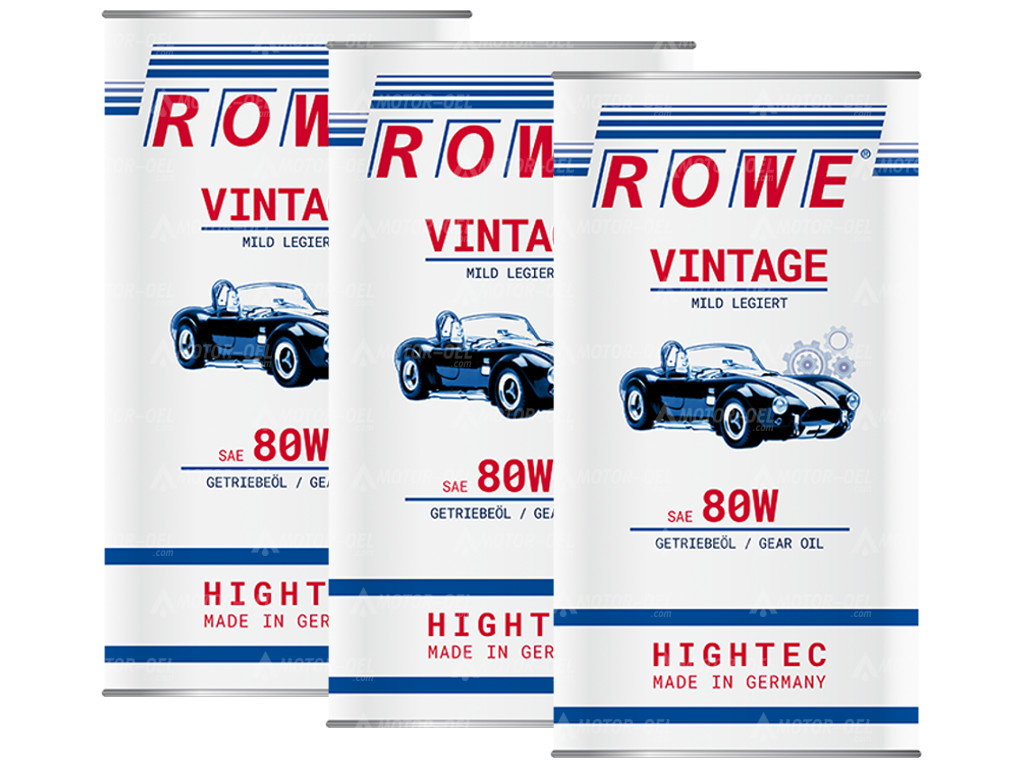 ROWE HIGHTEC VINTAGE SAE 80W, 15 Liter (3x5L), 25058 ROWE HIGHTEC VINTAGE SAE 80W, 15 Liter (3x5L), 25058
