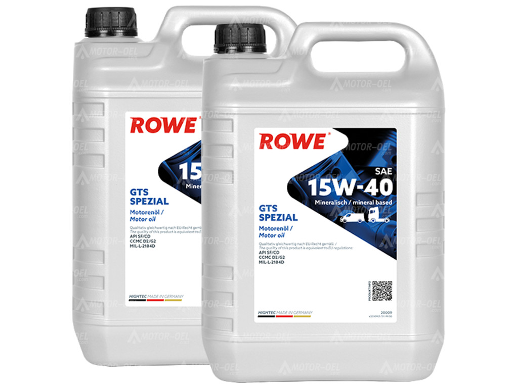 ROWE HIGHTEC GTS SPEZIAL SAE 15W-40, 10 Liter (2x5L), 20009 ROWE HIGHTEC GTS SPEZIAL SAE 15W-40, 10 Liter (2x5L), 20009