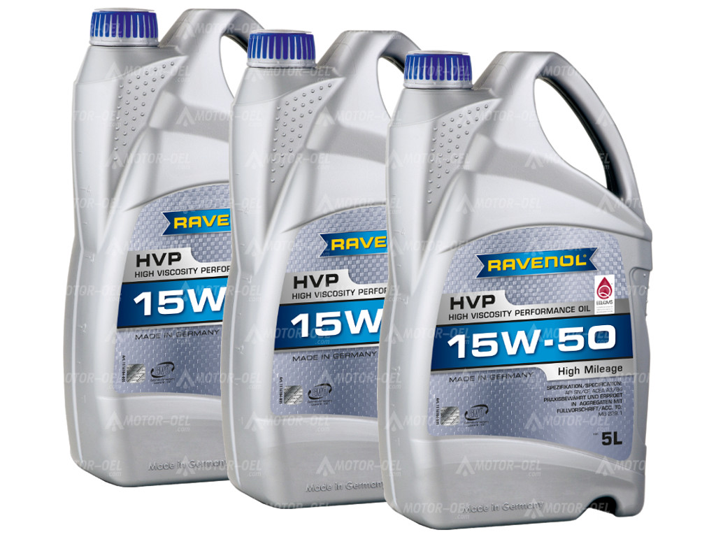 RAVENOL HVP High Viscosity Performance Oil SAE 15W-50 15 (3x5) Ltr. RAVENOL HVP High Viscosity Performance Oil SAE 15W-50 15 (3x5) Ltr.