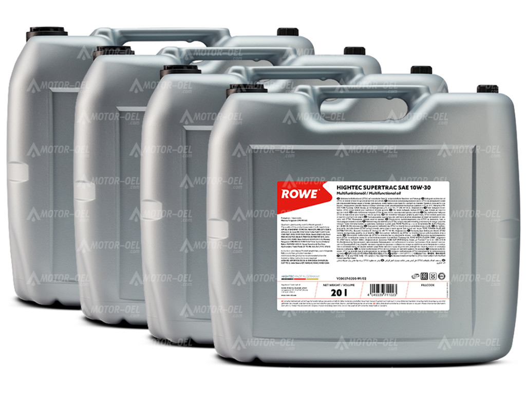 ROWE HIGHTEC SUPERTRAC SAE 10W-30, 80 Liter (4x20L), 20027 ROWE HIGHTEC SUPERTRAC SAE 10W-30, 80 Liter (4x20L), 20027