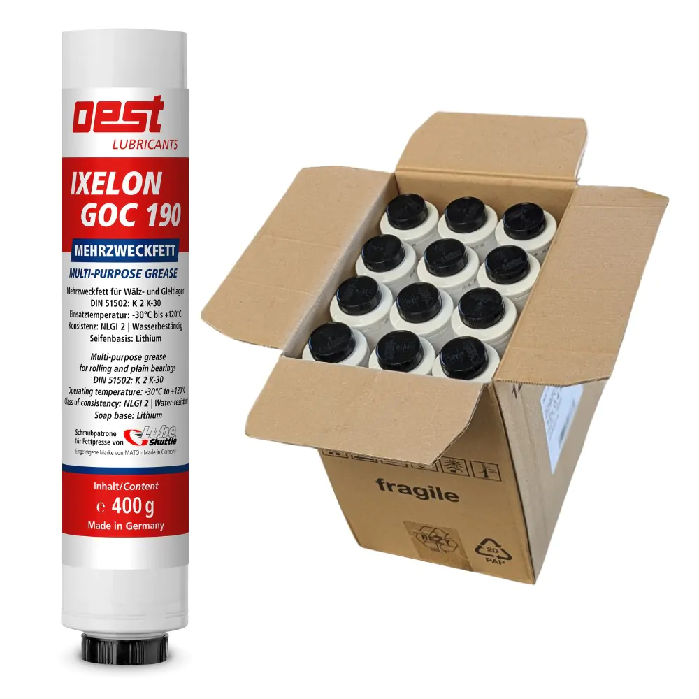 4,8 kg (12x400g) OEST Ixelon GOC 190, Mehrzweckfett Schmierfett Lagerfett Kartusche 42903/19
