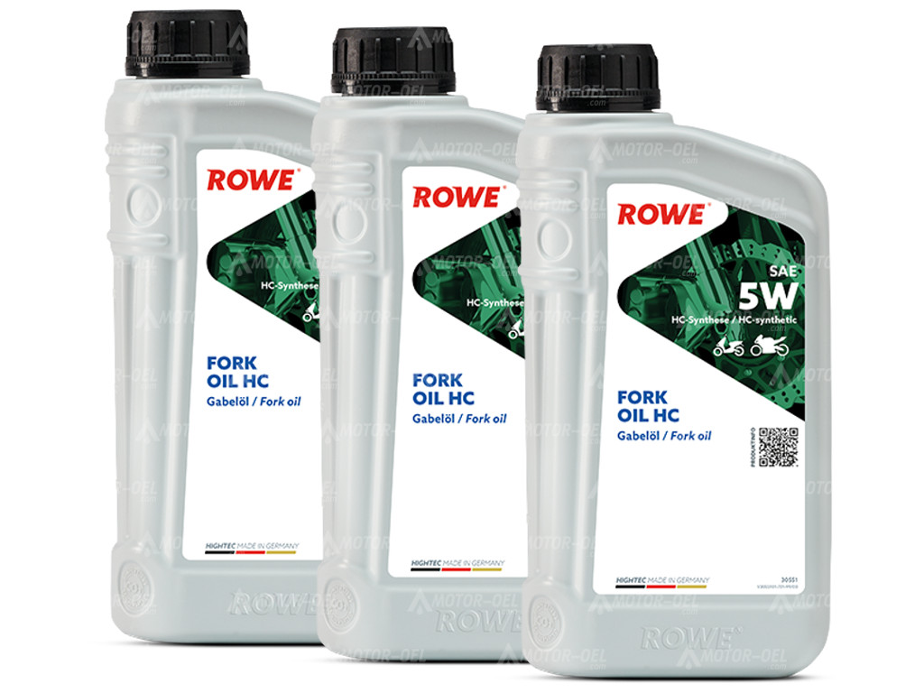 ROWE HIGHTEC FORK OIL 5W HC, 3 Liter (3x1L), 30551