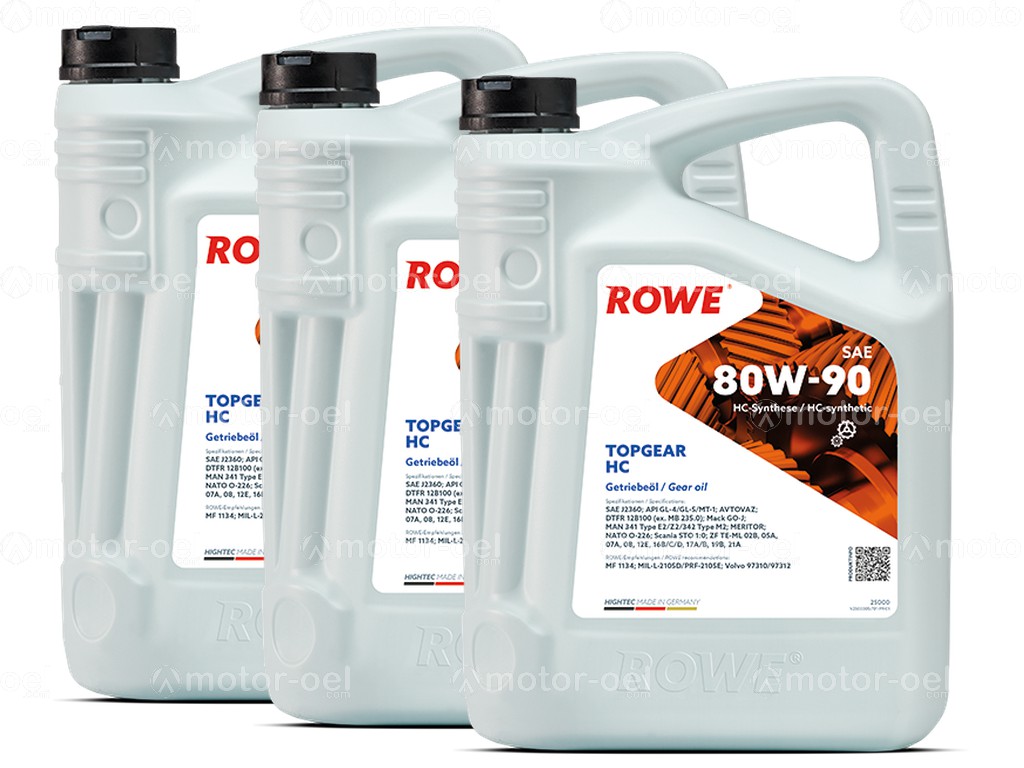 ROWE HIGHTEC TOPGEAR SAE 80W-90 HC, 15 Liter (3x5L), 25000