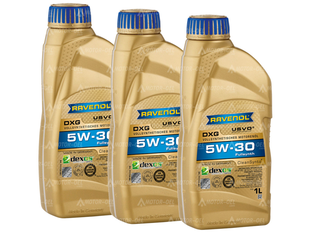 RAVENOL DXG SAE 5W-30, 3 Liter (3x1L), 1111124 