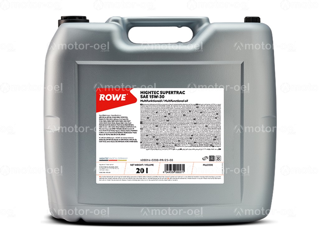 ROWE HIGHTEC SUPERTRAC SAE 15W-30, 20 Liter, 20014