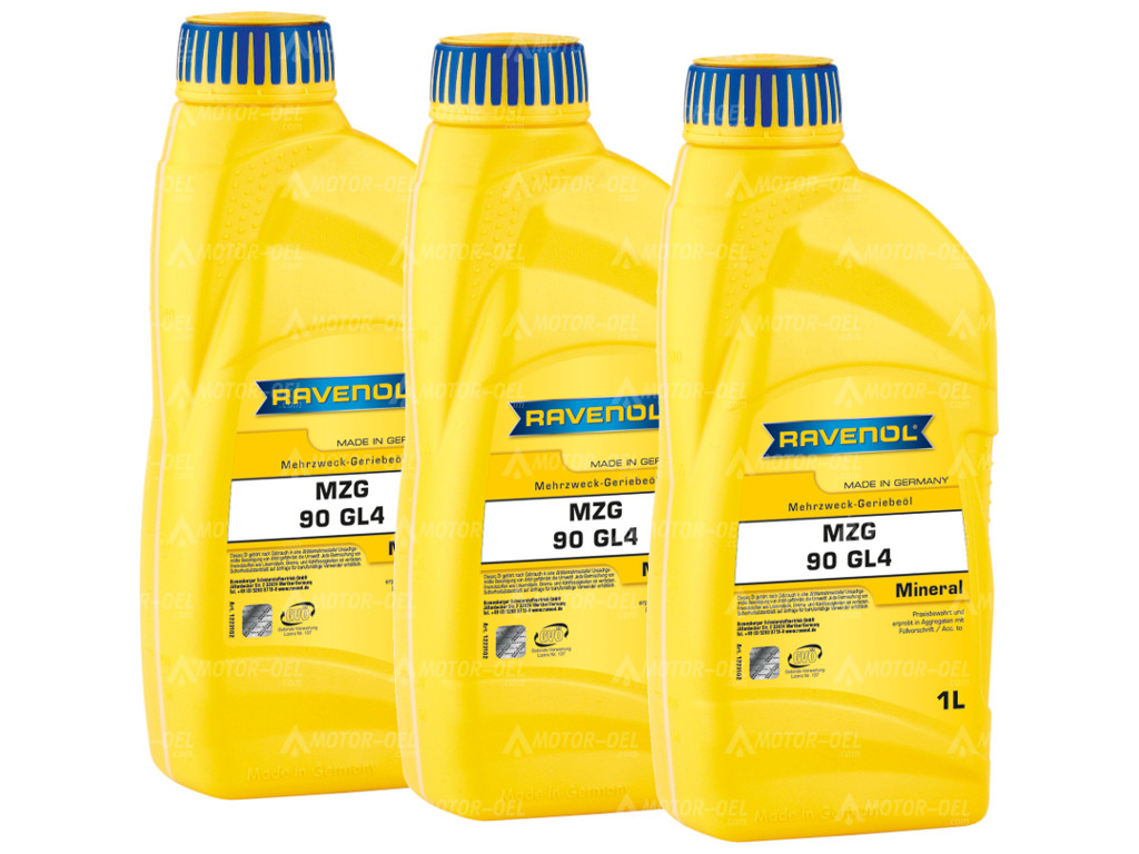 RAVENOL Mehrzweck-Getriebeöl  MZG SAE 90 GL-4, 3 (3x1) Ltr.