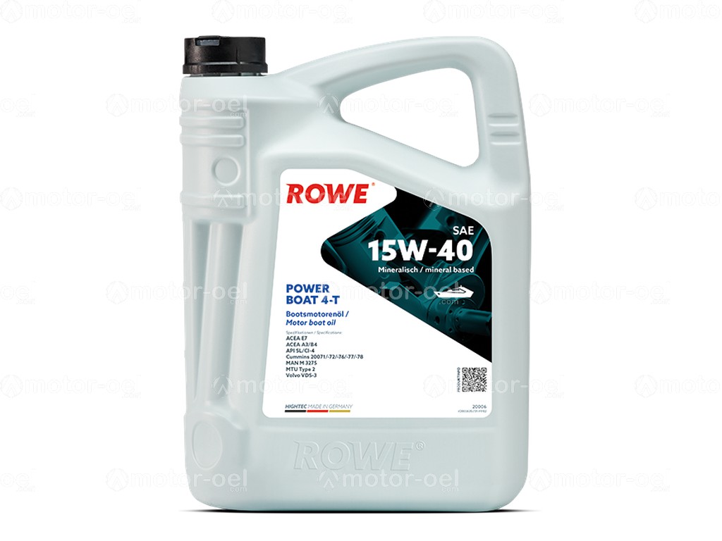 ROWE HIGHTEC POWER BOAT 4-T SAE 15W-40, 5 Liter, 20006
