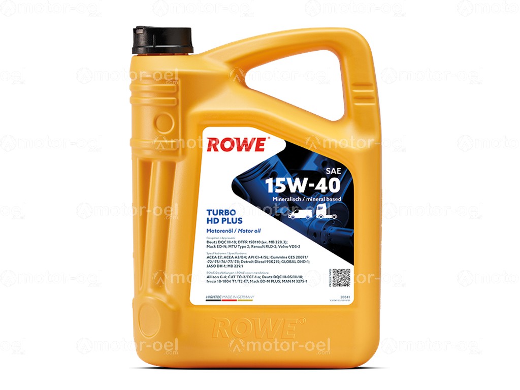 ROWE HIGHTEC TURBO HD SAE 15W-40 PLUS, 5 Liter, 20041