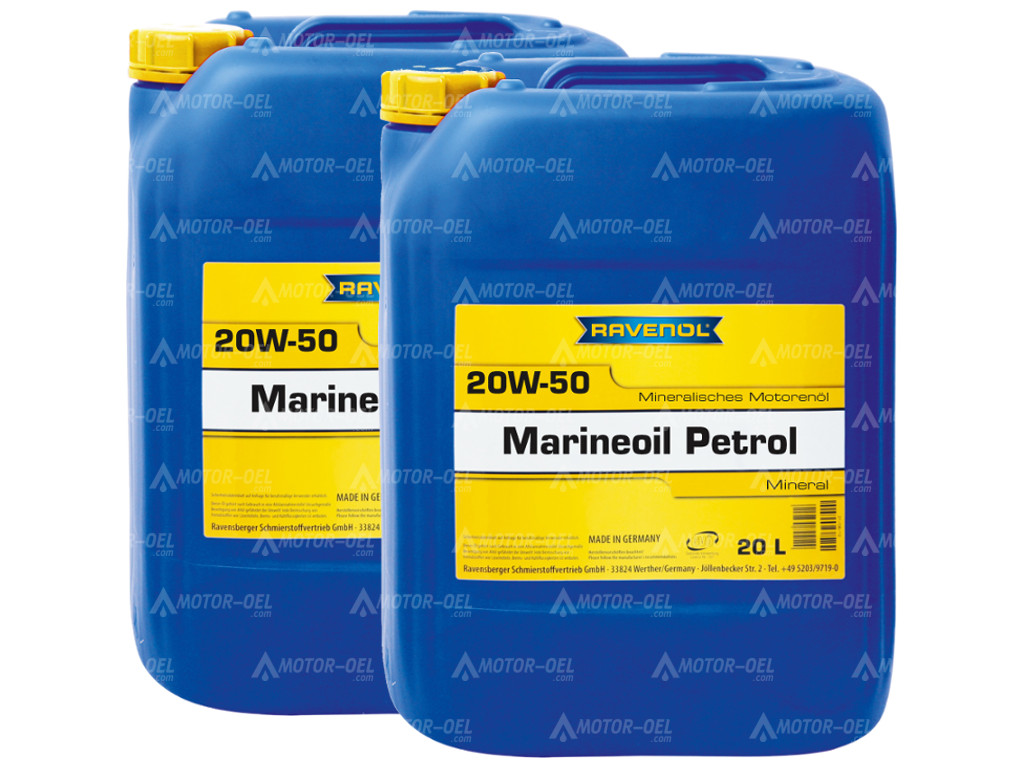 RAVENOL MARINEOIL PETROL SAE 20W-50 40 (2x20) Ltr. RAVENOL MARINEOIL PETROL SAE 20W-50 40 (2x20) Ltr.