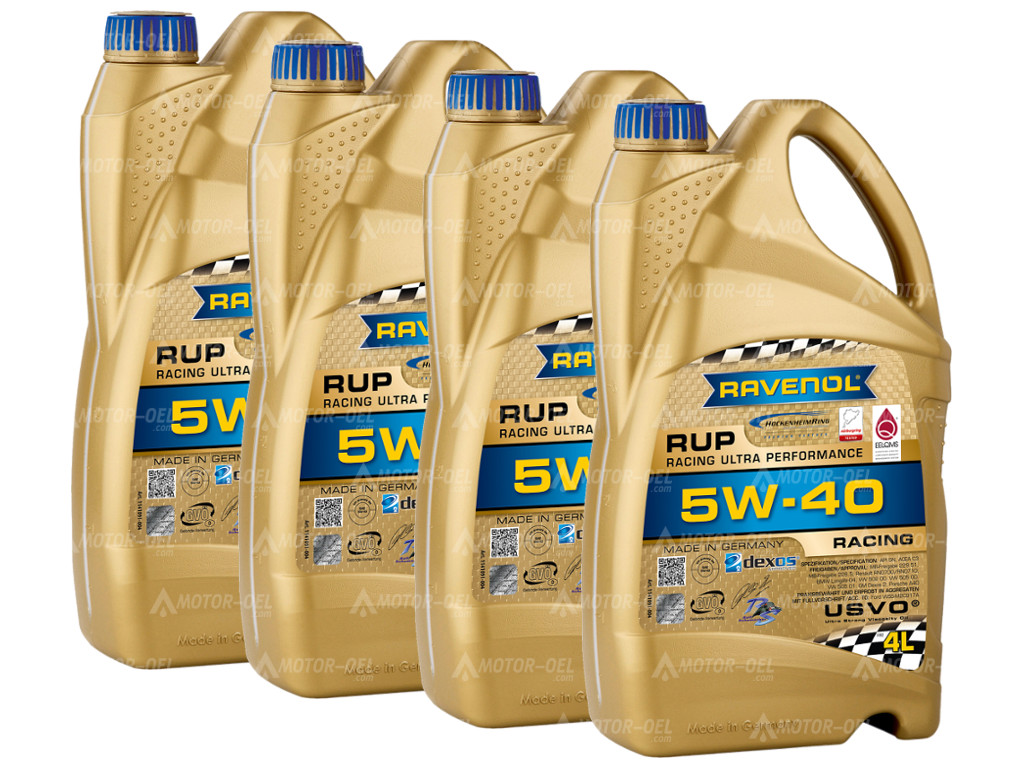 RAVENOL RUP Racing Ultra Performance SAE 5W-40, 16 Liter (4x4L), 1141091 