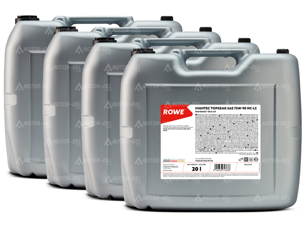 ROWE HIGHTEC TOPGEAR SAE 75W-90 HC-LS, 80 Liter (4x20L), 25004