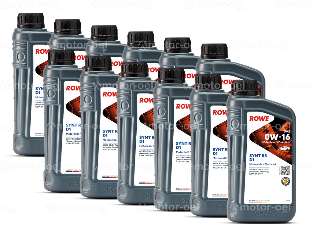 ROWE HIGHTEC SYNT RS D1 SAE 0W-16, 12 Liter (12x1L), 20005