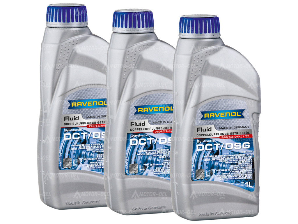 RAVENOL DCT/DSG Getriebe Fluid 3 Liter (3x1L) 1212106 RAVENOL DCT/DSG Getriebe Fluid 3 Liter (3x1L) 1212106