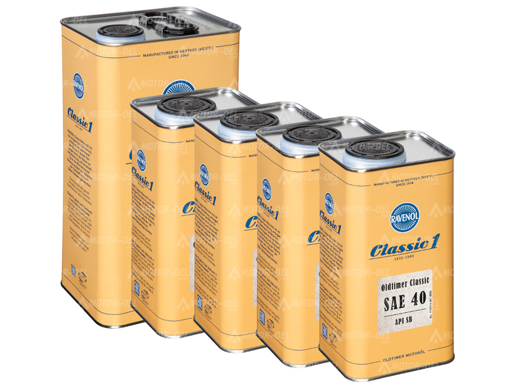 RAVENOL Oldtimer Classic SAE 40 API SB, 9 (5+4) Ltr. RAVENOL Oldtimer Classic SAE 40 API SB, 9 (5+4) Ltr.