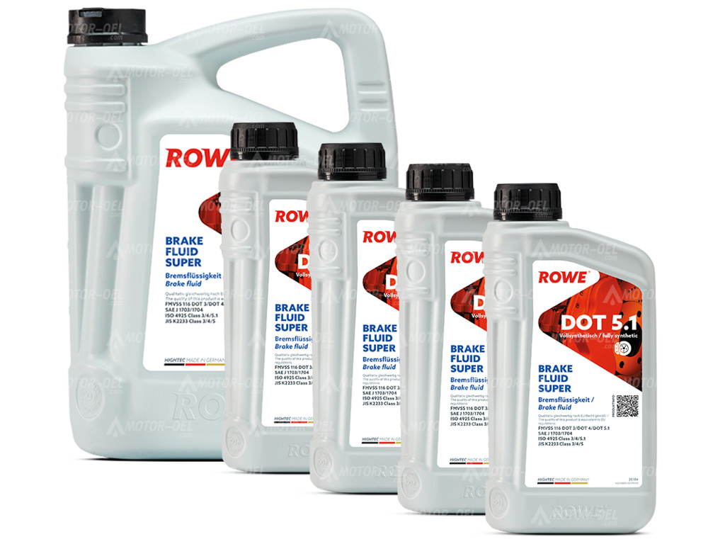 ROWE HIGHTEC BRAKE FLUID SUPER DOT 5.1, 9 Liter (5L+4L), 25104