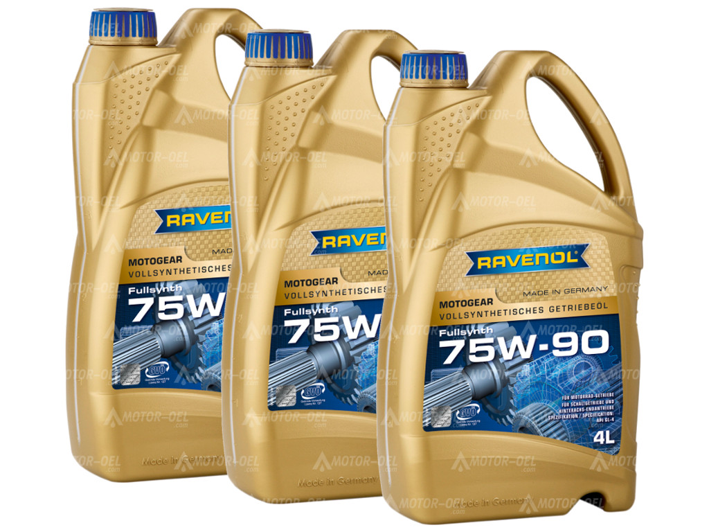 RAVENOL Motogear SAE 75W-90 GL-4 12 (3x4) Ltr. RAVENOL Motogear SAE 75W-90 GL-4 12 (3x4) Ltr.