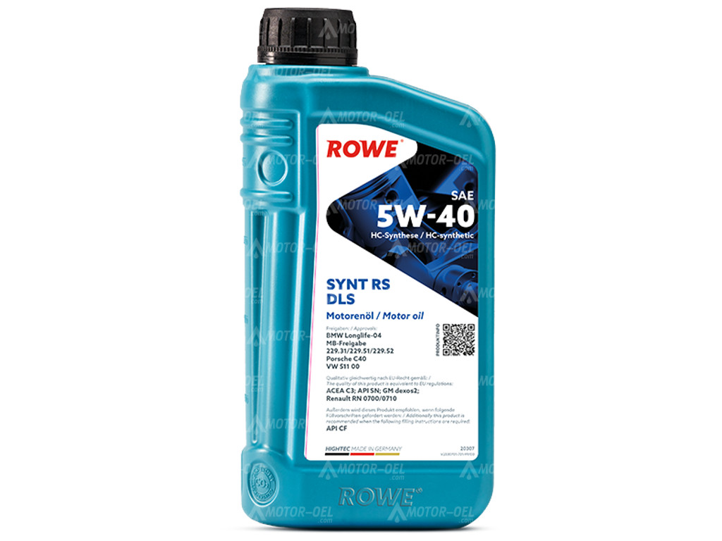 ROWE HIGHTEC SYNT RS DLS SAE 5W-40, 1 Liter, 20307 ROWE HIGHTEC SYNT RS DLS SAE 5W-40, 1 Liter, 20307