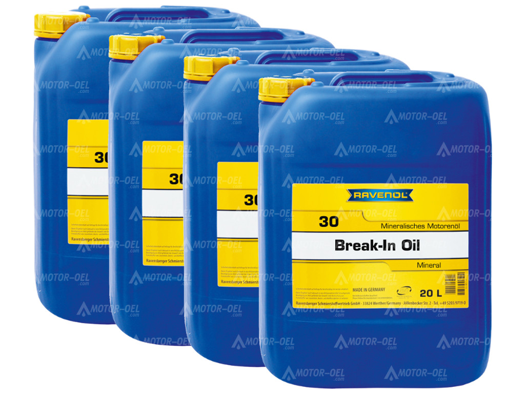 RAVENOL Break-In Oil SAE 30   Einlauföl 80 (4x20) Ltr.,  RAVENOL Break-In Oil SAE 30   Einlauföl 80 (4x20) Ltr.,