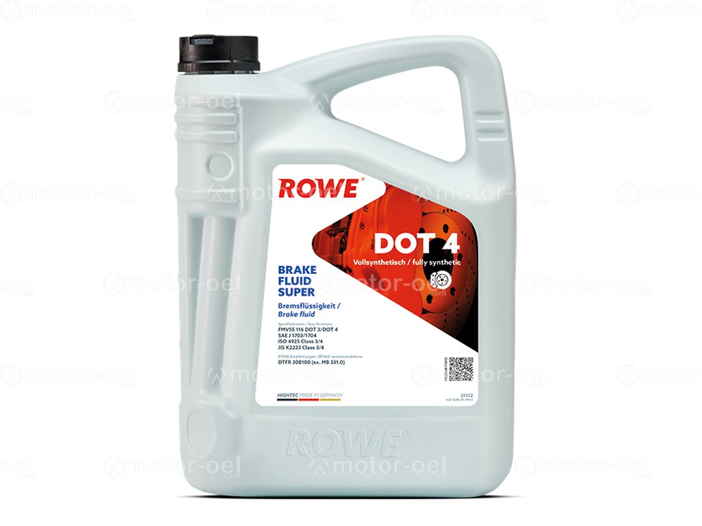 ROWE HIGHTEC BRAKE FLUID SUPER DOT 4, 5 Liter, 25102