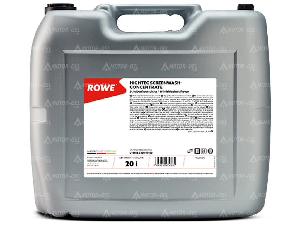 ROWE HIGHTEC SCREENWASH-CONCENTRATE, 20 Liter, 21104