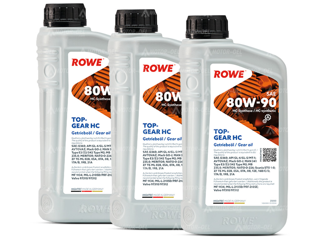 ROWE HIGHTEC TOPGEAR SAE 80W-90 HC, 3 Liter (3x1L), 25000