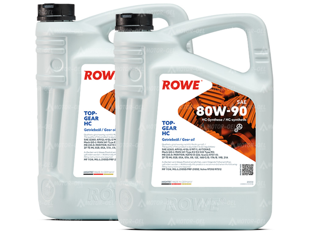 10 Liter (2x5L) ROWE HIGHTEC TOPGEAR SAE 80W-90 HC 25000