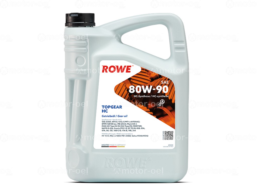 ROWE HIGHTEC TOPGEAR SAE 80W-90 HC, 5 Liter, 25000