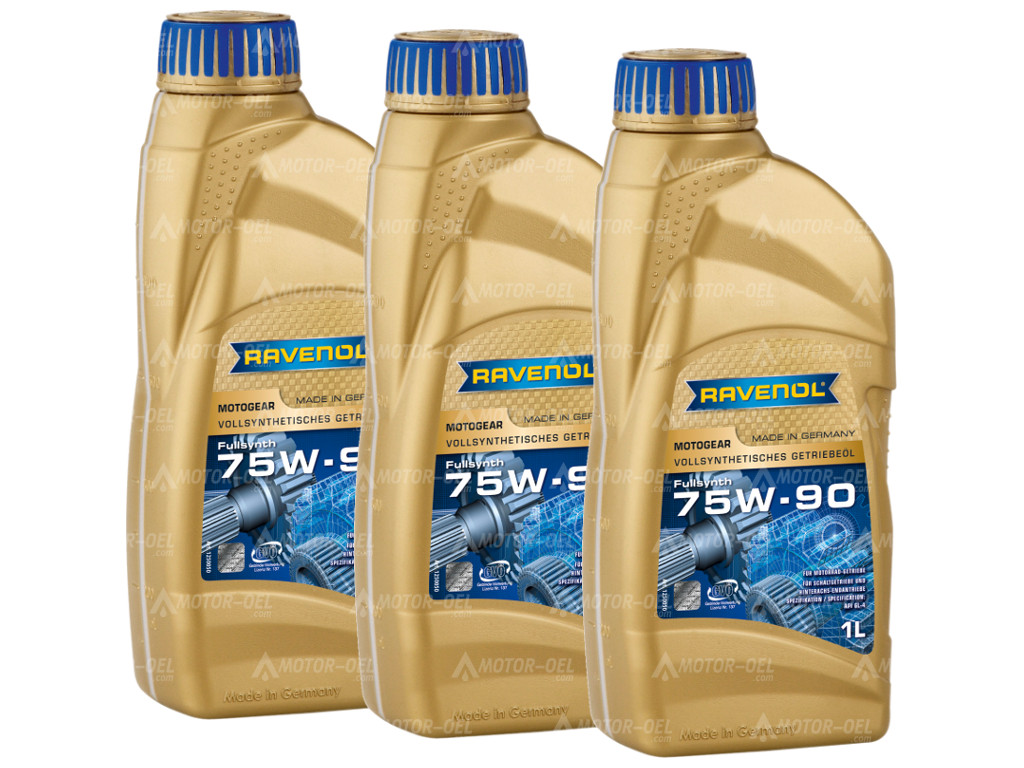 RAVENOL Motogear SAE 75W-90 GL-4 3 (3x1) Ltr. RAVENOL Motogear SAE 75W-90 GL-4 3 (3x1) Ltr.